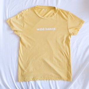 Wild Honey Graphic T-shirt Top Tee Women Summer